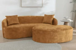 Riess-Ambiente 2-Sitzer Sofa > Extravagantes Sofa ELEMENTAL 180cm senfgelb Samt 2-Sitzer Couch Federkern