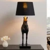 Riess-Ambiente Tischlampen > Extravagante Tischlampe BLACK BEAUTY 75cm schwarz gold Pferde-Skulptur