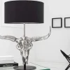 Riess-Ambiente Tischlampen > Extravagante Tischlampe EL TORO 68cm schwarz Stierkopf Tischleuchte