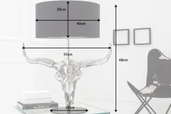 Riess-Ambiente Tischlampen > Extravagante Tischlampe EL TORO 68cm schwarz Stierkopf Tischleuchte
