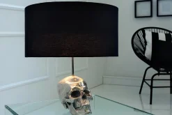 Riess-Ambiente Tischlampen > Extravagante Tischlampe SKULL 44cm schwarz Totenkopf Tischleuchte