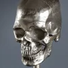 Riess-Ambiente Tischlampen > Extravagante Tischlampe SKULL 56cm schwarz silber Metall Totenkopf Skulptur Leuchte