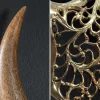 Riess-Ambiente Dekoration|Goldene Möbel > Extravagante Wanddekoration EXOTIC BULL 60cm gold Mangoholz Stierkopf