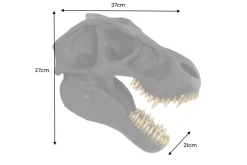 Riess-Ambiente Wanddekoration > Extravagante Wanddekoration T-REX 40cm schwarz handmade Dinosaurier-Kopf