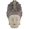 Riess-Ambiente Dekoration > Figur BUDDHA HEAD 45cm mehrfarbig handmade Deko-Kopf Blumengöttin