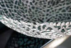 Riess-Ambiente Schalen > Filigrane Design Schale ABSTRACT LEAF 45cm silber Handarbeit