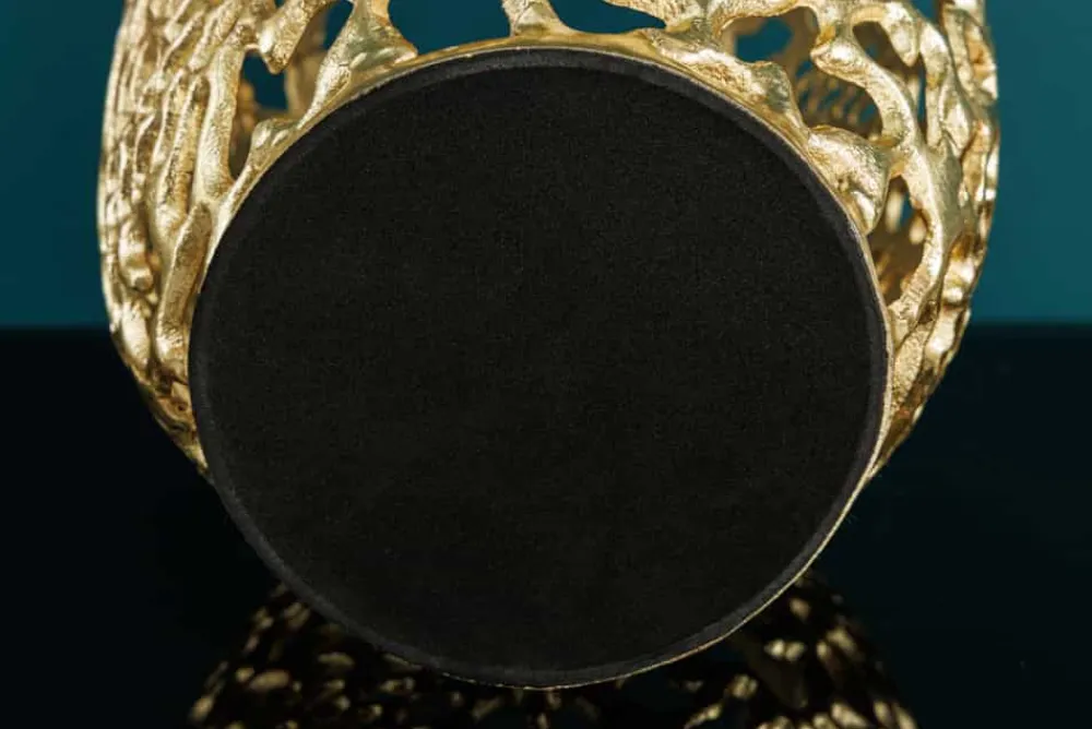 Riess-Ambiente Dekoration|Goldene Möbel > Filigrane Design Vase ABSTRACT LEAF gold 50cm Handarbeit