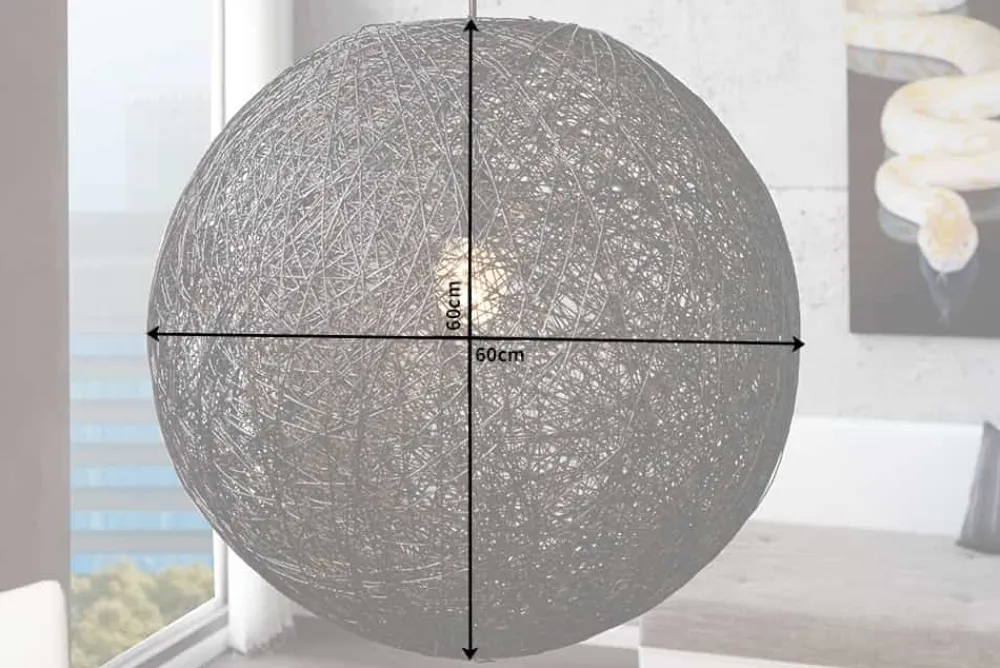 Riess-Ambiente Hängelampen > Filigrane Hängelampe COCOONING XL 60cm schwarz Kugelleuchte