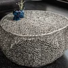 Riess-Ambiente Couchtische & Truhen > Filigraner Couchtisch LEAF 80cm silber Metall handmade Blatt-Design