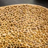 Riess-Ambiente Goldene Möbel|Couchtische & Truhen > Filigraner Design Couchtisch ABSTRACT LEAF 130cm gold Handarbeit