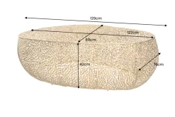 Riess-Ambiente Goldene Möbel|Couchtische & Truhen > Filigraner Design Couchtisch ABSTRACT LEAF 130cm gold Handarbeit