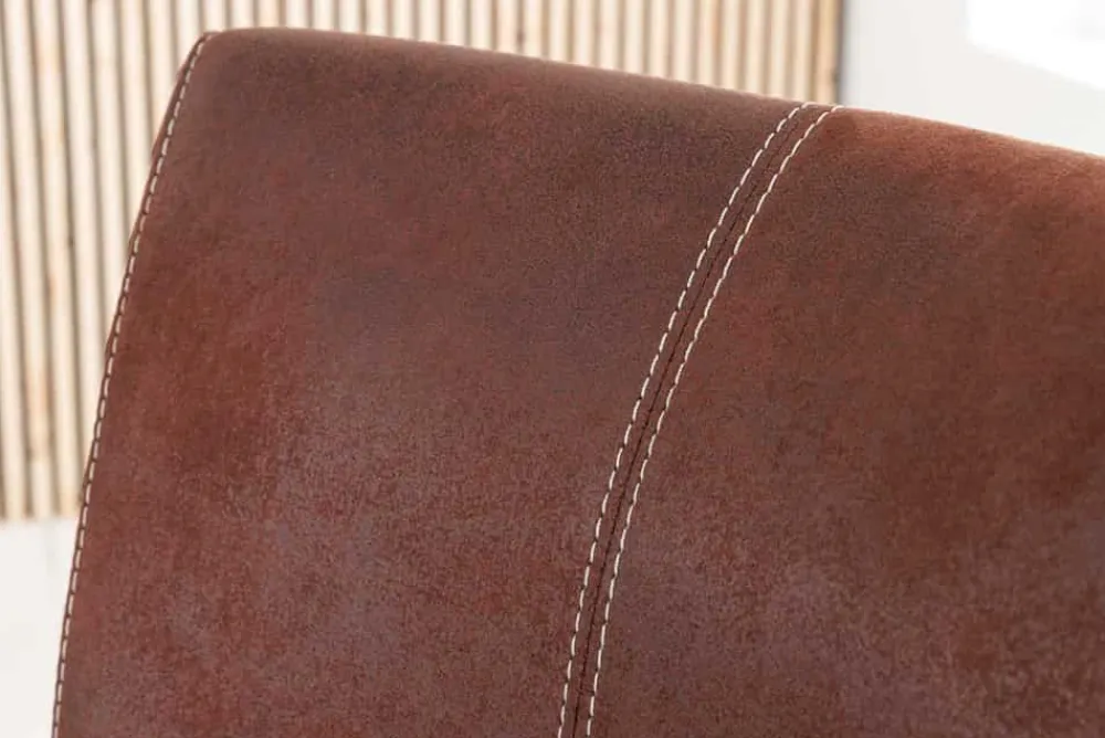 Riess-Ambiente Freischwinger|Industrial Loft > Freischwinger Stuhl SAMSON dark coffee Edelstahlrahmen mit Komfortgriff
