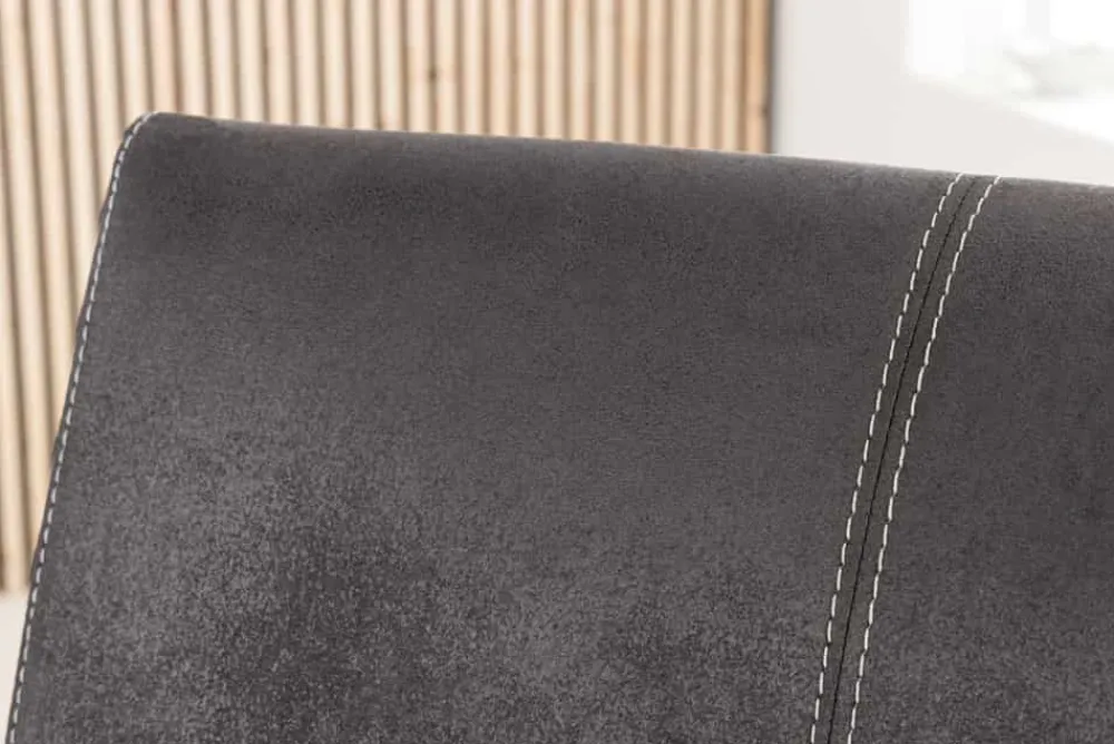 Riess-Ambiente Freischwinger|Industrial Loft > Freischwinger Stuhl SAMSON vintage grau mit Armlehne und Edelstahlrahmen