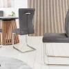 Riess-Ambiente Freischwinger|Industrial Loft > Freischwinger Stuhl SAMSON vintage grau Edelstahlrahmen mit Komfortgriff