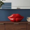 Riess-Ambiente Dekoration > Glamouröse Deko-Figur DISCO LIP 30cm rot Glas-Mosaik-Design handmade
