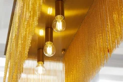 Riess-Ambiente Goldene Möbel|Hängelampen > Glamouröse Hängelampe ROYAL 80cm messing gold Metall Ketten-Design Hängeleuchte