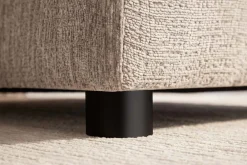 Riess-Ambiente Sitzhocker > Großer Hocker SOHO 100cm beige Chenillestoff Polsterhocker mit Wellenunterfederung