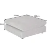 Riess-Ambiente Polsterhocker > Großer Hocker SOHO 100cm grau Chenillestoff Polsterhocker mit Wellenunterfederung