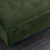 Riess-Ambiente Polsterhocker|Sitzhocker > Großer Hussenhocker HEAVEN 100cm dunkelgrün Samt Landhausstil Sofahocker waschbarer Bezug