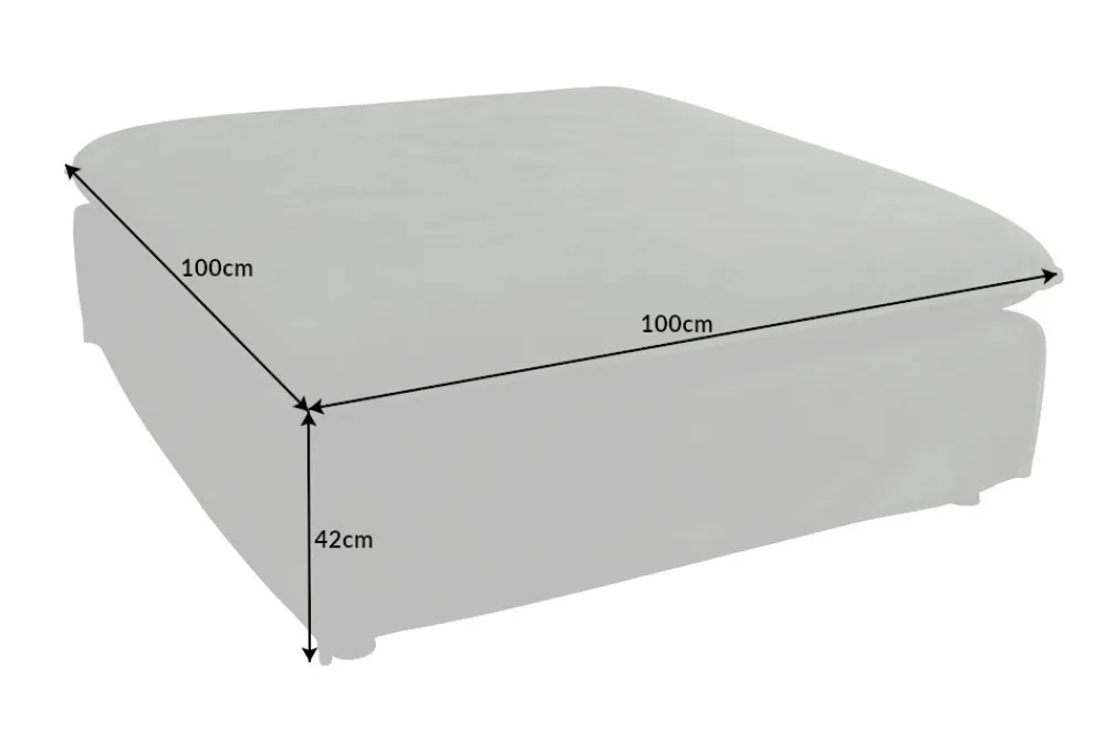 Riess-Ambiente Polsterhocker|Sitzhocker > Großer Hussenhocker HEAVEN 100cm dunkelgrün Samt Landhausstil Sofahocker waschbarer Bezug