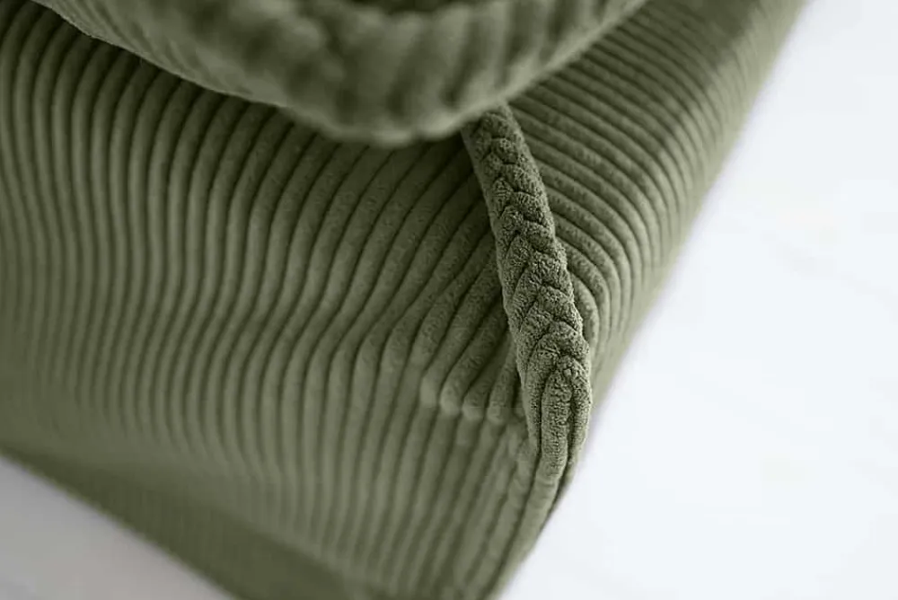 Riess-Ambiente Sitzhocker > Großer Sitzhocker HEAVEN 100cm grün Cord Sofahocker abnehmbarer Bezug