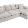 Riess-Ambiente Skandinavisch|Xxl Sofa > Großes Ecksofa HEAVEN 255cm natur beige Leinenstoff Federkern inkl. Kissen