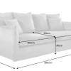 Riess-Ambiente Skandinavisch|3-Sitzer Sofa > Großes 3-Sitzer Sofa HEAVEN 200cm champagner beige Bouclé Federkern Hussensofa