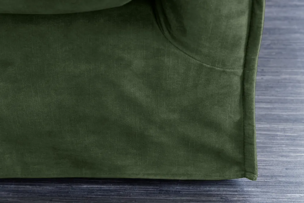 Riess-Ambiente Samt Möbel|Xxl Sofa > Großes 3-Sitzer Sofa HEAVEN 200cm dunkelgrün Samt Federkern waschbarer Bezug Hussensofa Couch