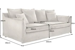 Riess-Ambiente Xxl Sofa|3-Sitzer Sofa ><noscript><img width=