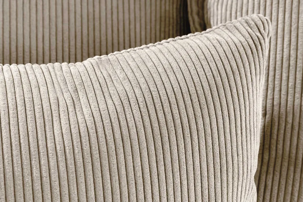 Riess-Ambiente Xxl Sofa|3-Sitzer Sofa > Großes 3-Sitzer Sofa HEAVEN 200cm greige Cord Federkern Hussensofa