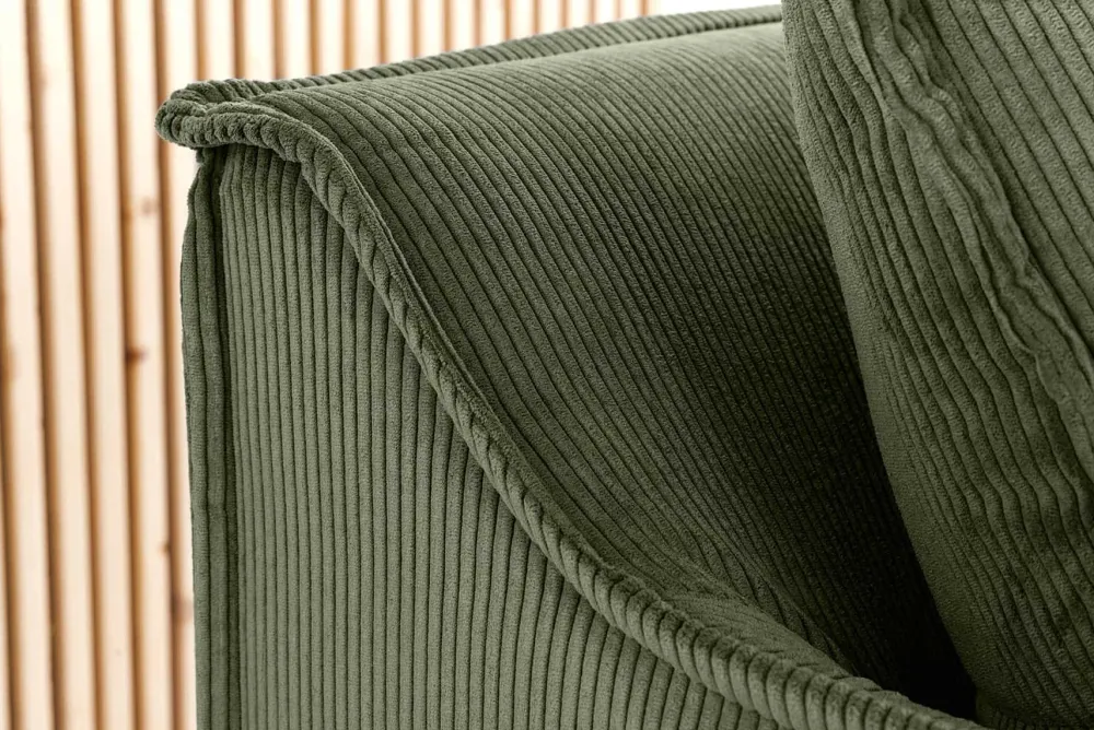 Riess-Ambiente Xxl Sofa|3-Sitzer Sofa > Großes 3-Sitzer Sofa HEAVEN 200cm grün Cord Federkern Hussensofa