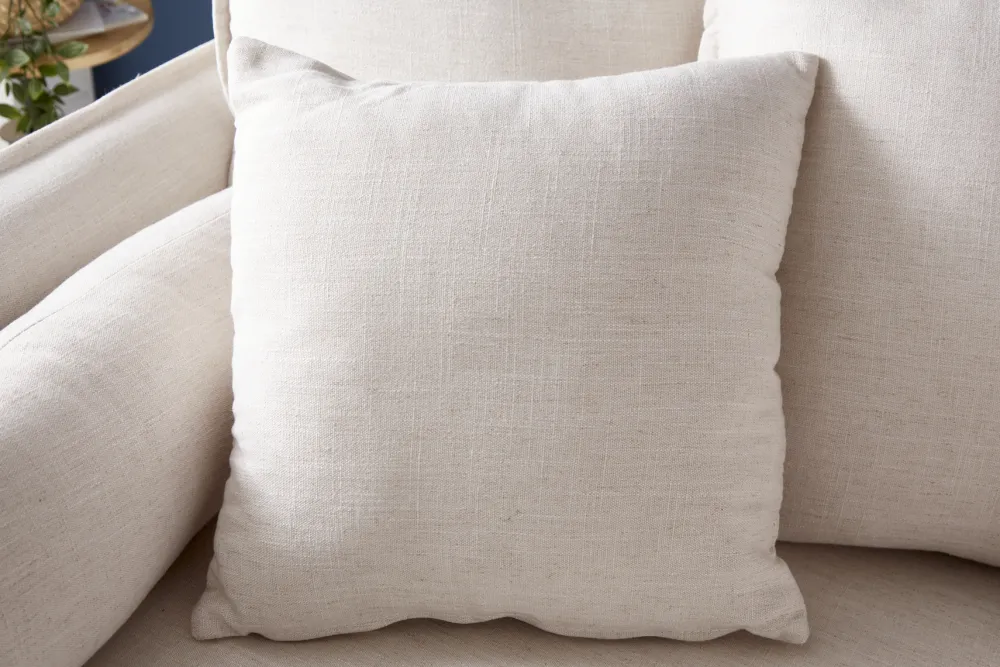 Riess-Ambiente Xxl Sofa|3-Sitzer Sofa > Großes 3-Sitzer Sofa HEAVEN 200cm natur beige Leinenstoff Federkern Hussensofa