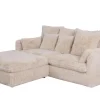 Riess-Ambiente Xxl Sofa|3-Sitzer Sofa > Großes 3-Sitzer Sofa YETI 200cm beige sand langfloriger Plüsch Shaggy-Stoff