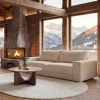 Riess-Ambiente Skandinavisch|3-Sitzer Sofa > Großes Sofa LOFT 210cm champagner beige Chenille 3-Sitzer Couch Taschenfederkern