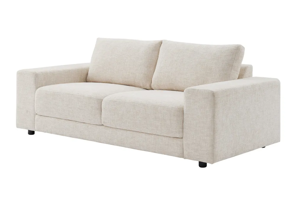 Riess-Ambiente Skandinavisch|3-Sitzer Sofa > Großes Sofa LOFT 210cm champagner beige Chenille 3-Sitzer Couch Taschenfederkern