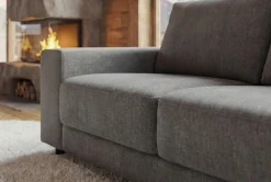Riess-Ambiente 3-Sitzer Sofa > Großes Sofa LOFT 210cm grau Vogue Velours Samt 3-Sitzer Couch Taschenfederkern
