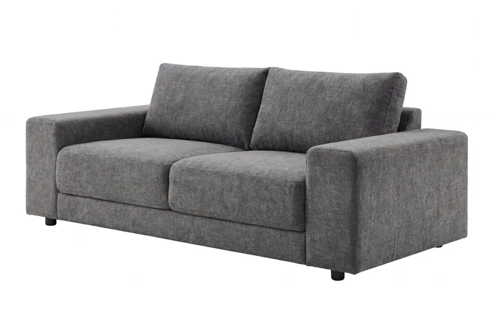 Riess-Ambiente 3-Sitzer Sofa > Großes Sofa LOFT 210cm grau Vogue Velours Samt 3-Sitzer Couch Taschenfederkern