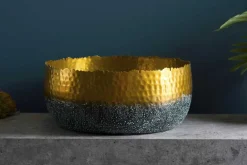 Riess-Ambiente Goldene Möbel|Schalen ><noscript><img width=