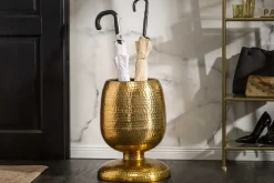 Riess-Ambiente Beistelltische|Goldene Möbel > Handgearbeiteter Beistelltisch ORIENT 50cm gold Hammerschlag Design