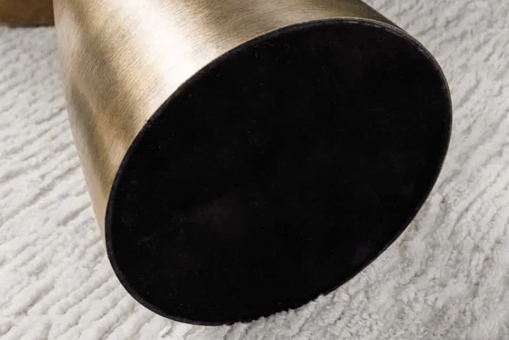 Riess-Ambiente Beistelltische|Goldene Möbel > Handgearbeiteter Beistelltisch ELEMENTS 60cm gold grün Marmor rund