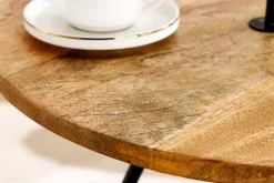 Riess-Ambiente Beistelltische > Handgearbeiteter Beistelltisch SIMPLY CLEVER 60cm natur Mangoholz mit Griff