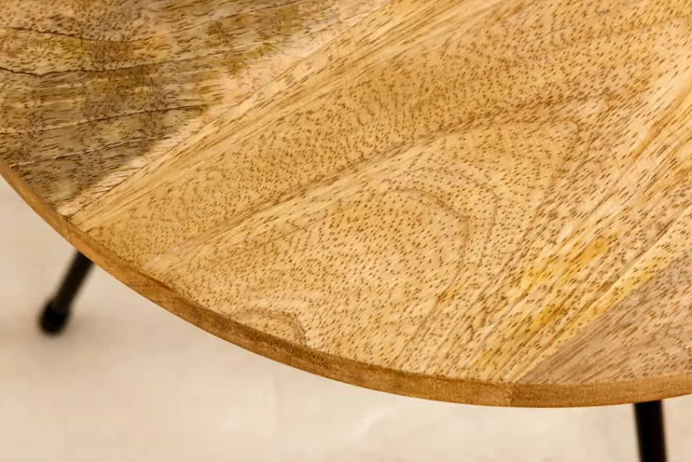 Riess-Ambiente Beistelltische > Handgearbeiteter Beistelltisch SIMPLY CLEVER 60cm natur Mangoholz mit Griff