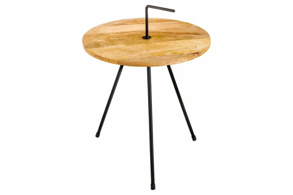 Riess-Ambiente Beistelltische > Handgearbeiteter Beistelltisch SIMPLY CLEVER 60cm natur Mangoholz mit Griff