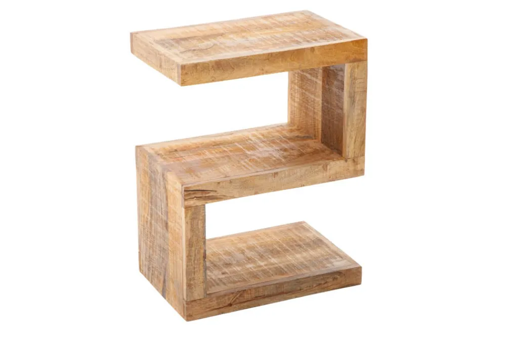 Riess-Ambiente Beistelltische|Mehr... > Handgearbeiteter Beistelltisch S 60cm Mango Massivholz mit Ablage variabel stellbar