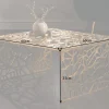 Riess-Ambiente Goldene Möbel|Couchtische & Truhen > Handgearbeiteter Couchtisch ABSTRACT 60cm Alu gold im Gap Design
