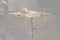 Riess-Ambiente Goldene Möbel|Couchtische & Truhen > Handgearbeiteter Couchtisch ABSTRACT 60cm Alu gold im Gap Design