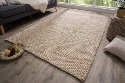 Riess-Ambiente Teppiche|Skandinavisch > Handgearbeiteter Teppich WOOL 240x160cm beige aus Wolle