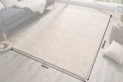 Riess-Ambiente Teppiche|Skandinavisch > Handgearbeiteter Teppich WOOL 240x160cm beige aus Wolle