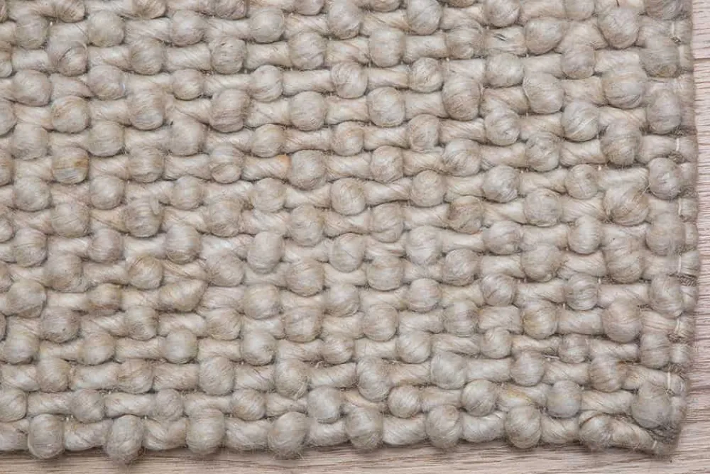 Riess-Ambiente Teppiche|Skandinavisch > Handgearbeiteter Teppich WOOL 240x160cm beige aus Wolle