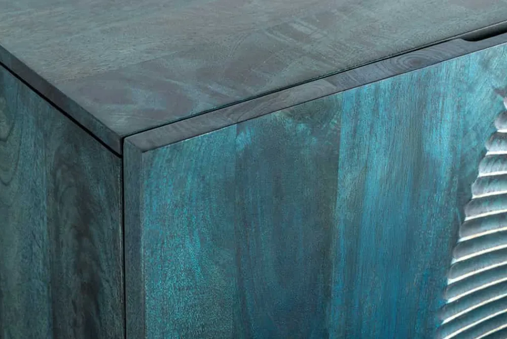 Riess-Ambiente Mehr...|Goldene Möbel > Handgearbeitetes Sideboard GOLDEN SUNSET 180cm türkis gold Mangoholz Metallbeine